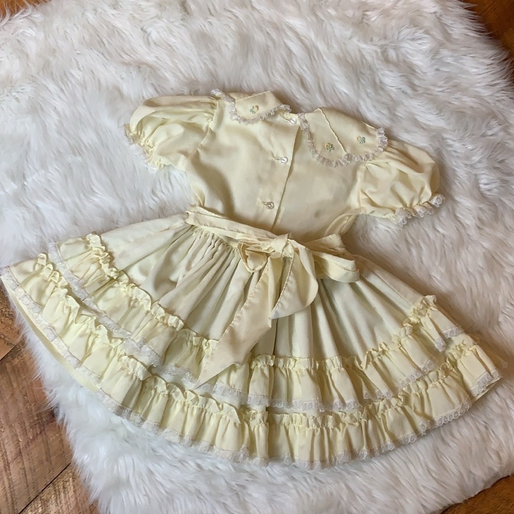 Vintage Mary Louise Original pale yellow circle dress / pageant dress Size 3 - Picture 6 of 10